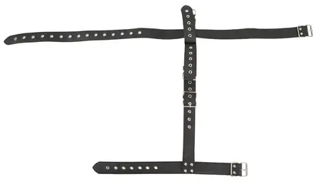 You2Toys Vegan Neck-Wrist Restraint Set Adjustable Faux Leather Black