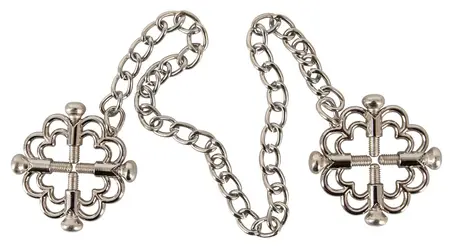 Bad Kitty Stainless Steel Nipple Jewellery with Adjustable Chain 30.5cm