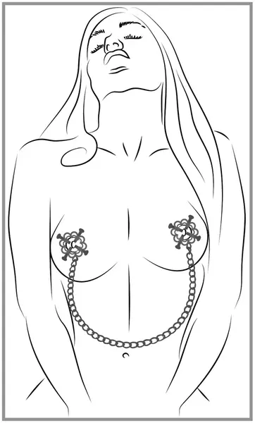 Bad Kitty Stainless Steel Nipple Jewellery with Adjustable Chain 30.5cm