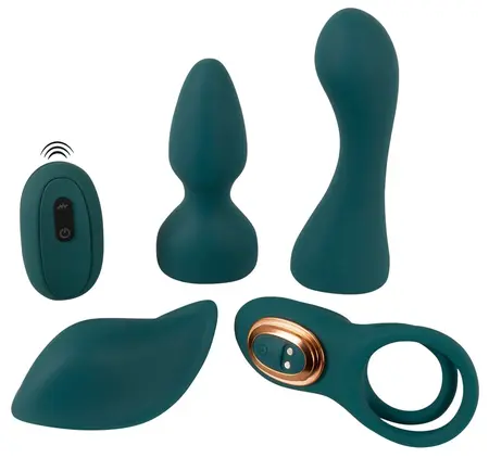 Couples Choice Mini Vibe Set 5-in-1 Remote, Silicone, USB Rechargeable
