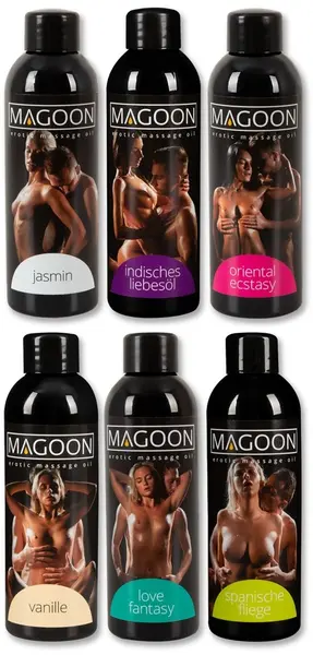 Magoon Massage Oil Set 6x100ml - Assorted Scents, Nourishing Formula