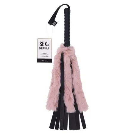 Sportsheets S&M Brat Vegan Fur and Rose Gold Handle Impact Tool