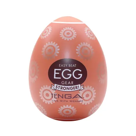 Tenga Egg Gear II - Single Intimate Device, Brown, Compact Size