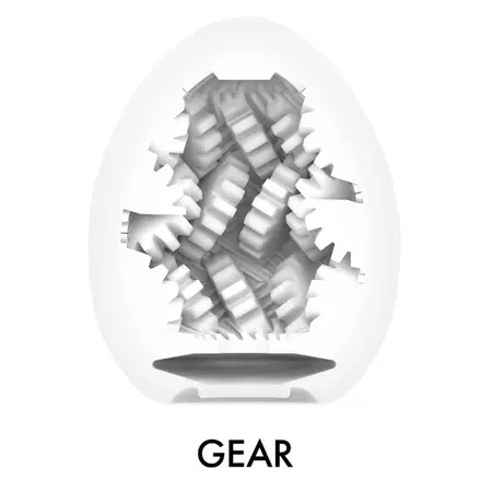Tenga Egg Gear II - Single Intimate Device, Brown, Compact Size