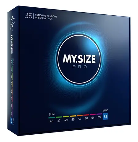 MY.SIZE Pro 72mm Ultra-Thin Vegan Latex Intimate Protection 36pcs