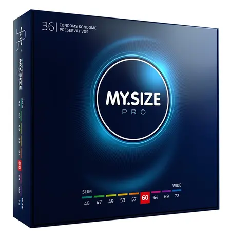 MY.SIZE PRO 60mm Vegan Ultra-Thin Latex-Free 36-Pack Intimate Covers