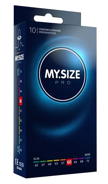 MY.SIZE PRO 60mm 10pcs Ultra-Thin Vegan Intimate Protection Vytex