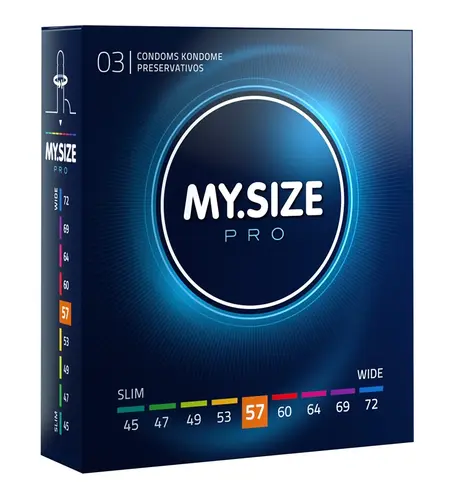 MY.SIZE PRO 57mm Intimate Latex Barrier 3pcs Ultra-Thin Hypoallergenic
