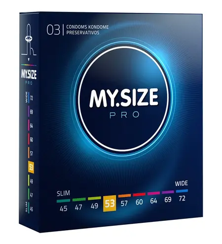 MY.SIZE PRO 53mm Ultra-Thin Vegan Intimate Protection 3pcs