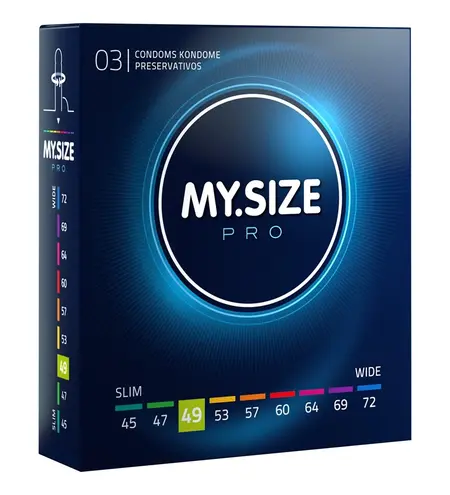 MY.SIZE PRO 49mm 3pcs Vegan Ultra-Thin Vytex Latex System