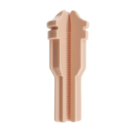 Autoblow AI Ultra Intimate Sleeve Mouth Beige - Ribbed TPR Insert