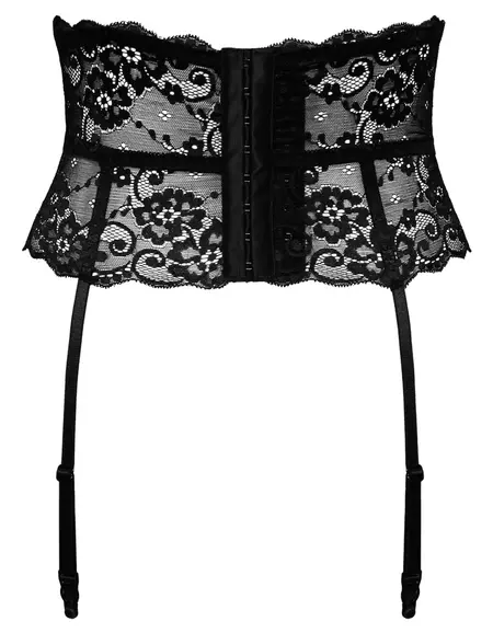 Cottelli LINGERIE Lace Suspender Belt Black L Adjustable Straps