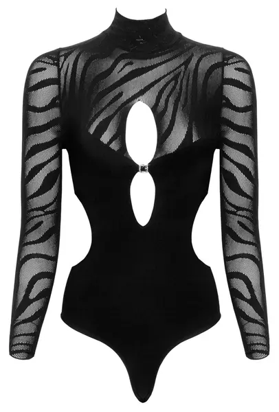 Cottelli FANTASY S-L Women’s Bodysuit with Rhinestone Detail, Black