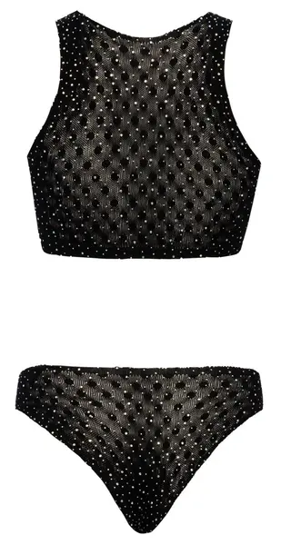Cottelli Fantasy S-L Rhinestone Decorated Top & Thong Set