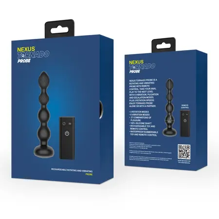 Nexus Tornado Rotating Beaded Probe Black - Remote Control, 150 mm