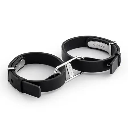 Crave ICON Cuffs Black/Silver - Elegant Adjustable Wrist Jewelry