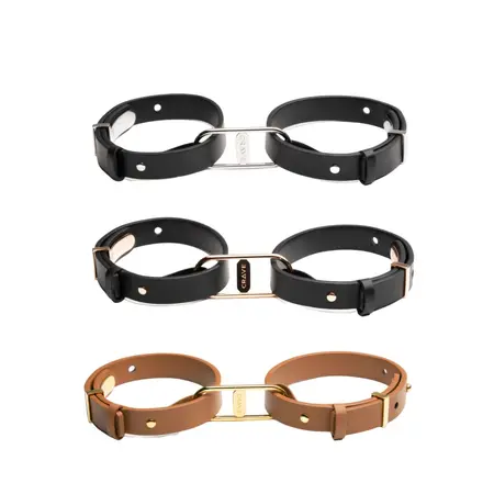 Crave ICON Cuffs Black/Silver - Elegant Adjustable Wrist Jewelry