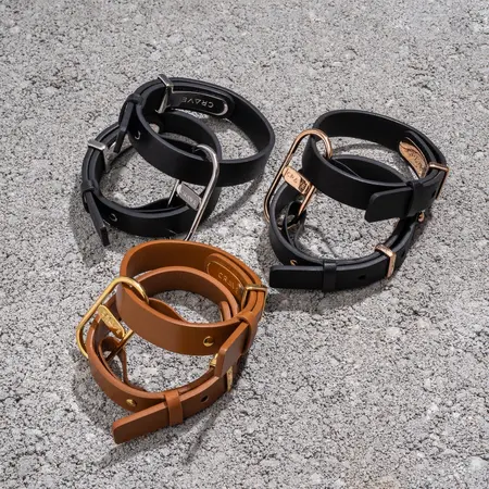 Crave ICON Cuffs Black/Silver - Elegant Adjustable Wrist Jewelry