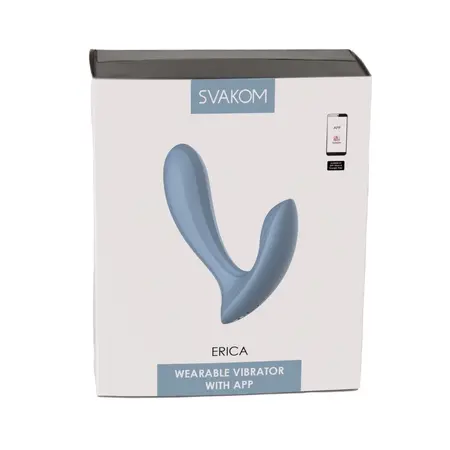 SVAKOM Erica Wearable Intimate Device Dusty Blue - Dual Motor, App Control