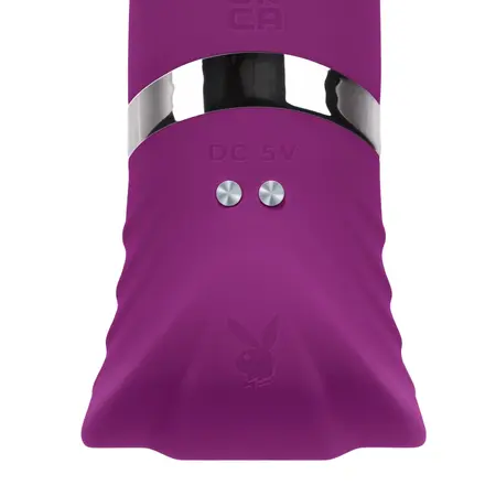 Playboy Pleasure Tap That Vibrator Purple - 9-Speed Curved Silicone Model