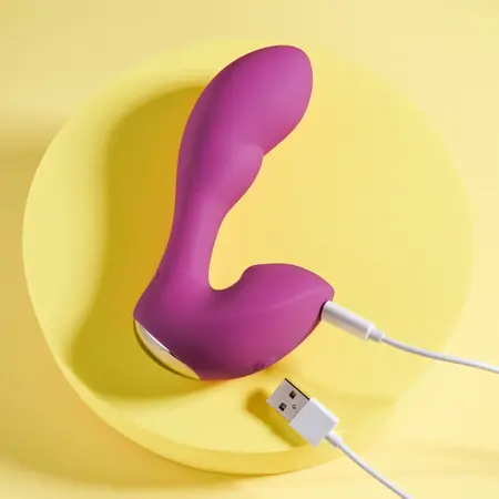 Playboy Arch G-Spot Vibrator Purple - Flexible Dual-Action, 10 Modes
