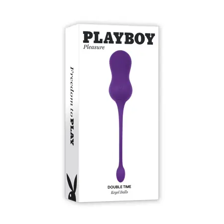 Playboy Pleasure Double Time Kegel Trainer Purple, Remote, Waterproof
