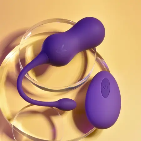 Playboy Pleasure Double Time Kegel Trainer Purple, Remote, Waterproof