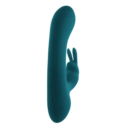 Playboy Lil Rabbit Deep Teal Dual Motor Compact Silicone Massager