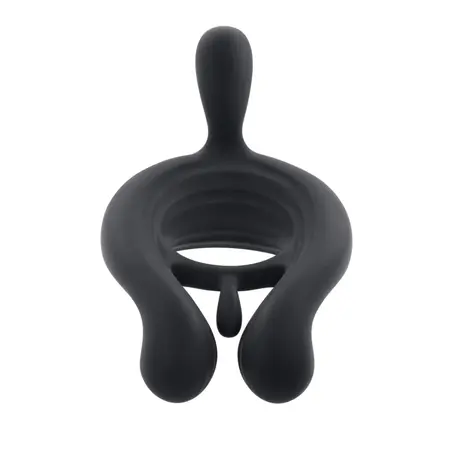 Playboy Pleasure Triple Play Vibrating Ring Black, 9 Modes, Remote Control