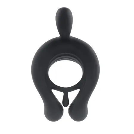 Playboy Pleasure Triple Play Vibrating Ring Black, 9 Modes, Remote Control