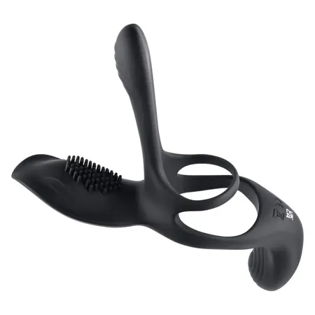 Playboy Pleasure The 3 Way Silicone Support Ring Black USB Remote