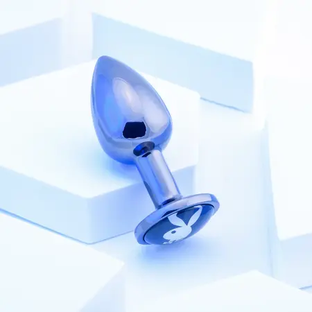 Playboy Pleasure Tux Small Aluminum Plug with Iconic Bunny Base