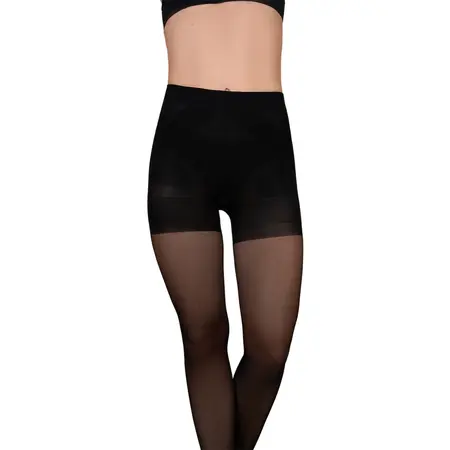 Bye Bra Power Up 40 Den Black S Shaping Tights with Tummy Control