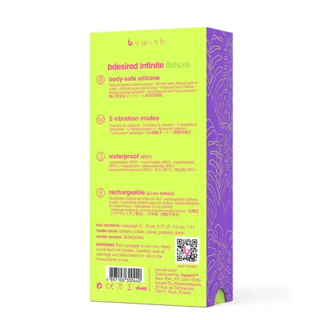 B Swish Bdesired Infinite Deluxe Pink - Compact Waterproof Intimate Device
