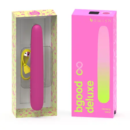B Swish Bgood Infinite Deluxe Silicone Waterproof Rechargeable 18cm Violet