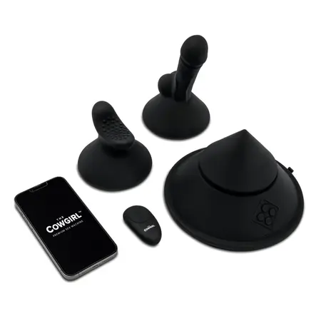 The Cowgirl Cone Intimate Machine Wireless Remote 20 Modes Black