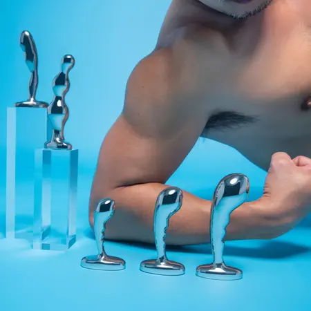 b-Vibe Stainless Steel Training Set - 3-Piece Prostate Plug Kit