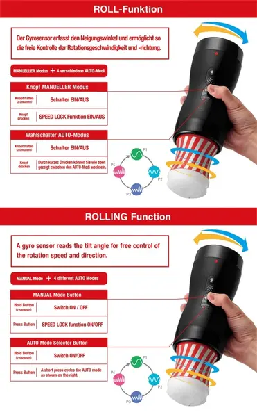 Tenga Vacuum Gyro Roller Automatic Rotation & Suction System Set
