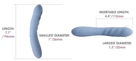 Svakom Ava Neo Cornflower Blue App-Controlled Thrusting Device 19.6cm