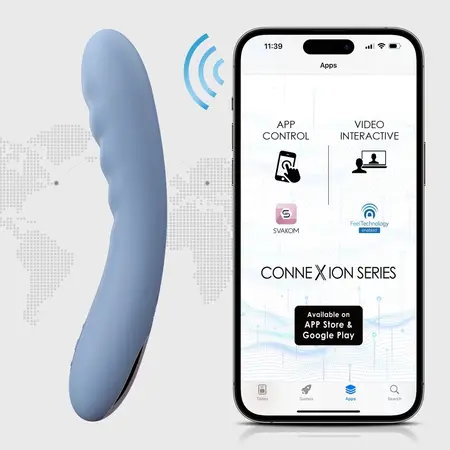 Svakom Ava Neo Cornflower Blue App-Controlled Thrusting Device 19.6cm