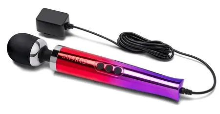 le Wand Diecast Plug-In Ombre Compact Massage Wand, 20 Modes, Silver
