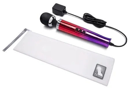 le Wand Diecast Plug-In Ombre Compact Massage Wand, 20 Modes, Silver
