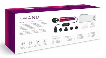 le Wand Diecast Plug-In Ombre Compact Massage Wand, 20 Modes, Silver