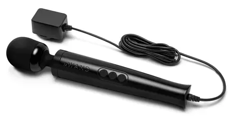 le Wand Diecast Plug-In Black Compact Massage Wand 20 Modes 29cm