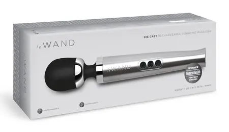 Le Wand Die Cast Rechargeable Silver Massage Wand - Compact & Powerful