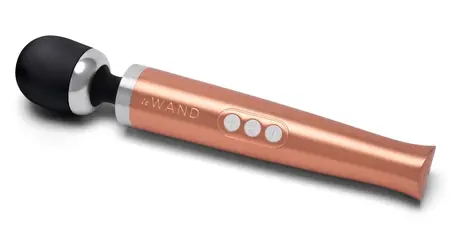 Le Wand Die Cast Rechargeable Massage Wand Rose Gold Compact 29cm