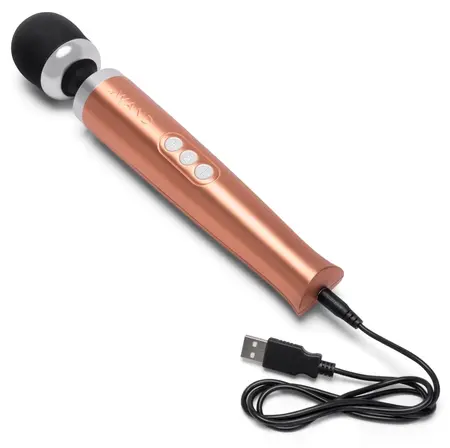 Le Wand Die Cast Rechargeable Massage Wand Rose Gold Compact 29cm