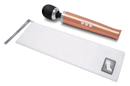 Le Wand Die Cast Rechargeable Massage Wand Rose Gold Compact 29cm