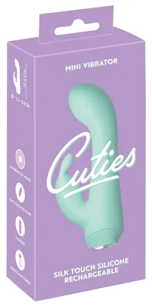 Cuties Mini Vibrator 4.G Green - Compact Flexible Silicone Model