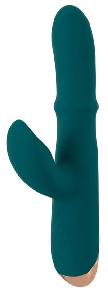 Thumping Rabbit вибратор с подвижен пръстен, силиконов, розов, 22,7 см